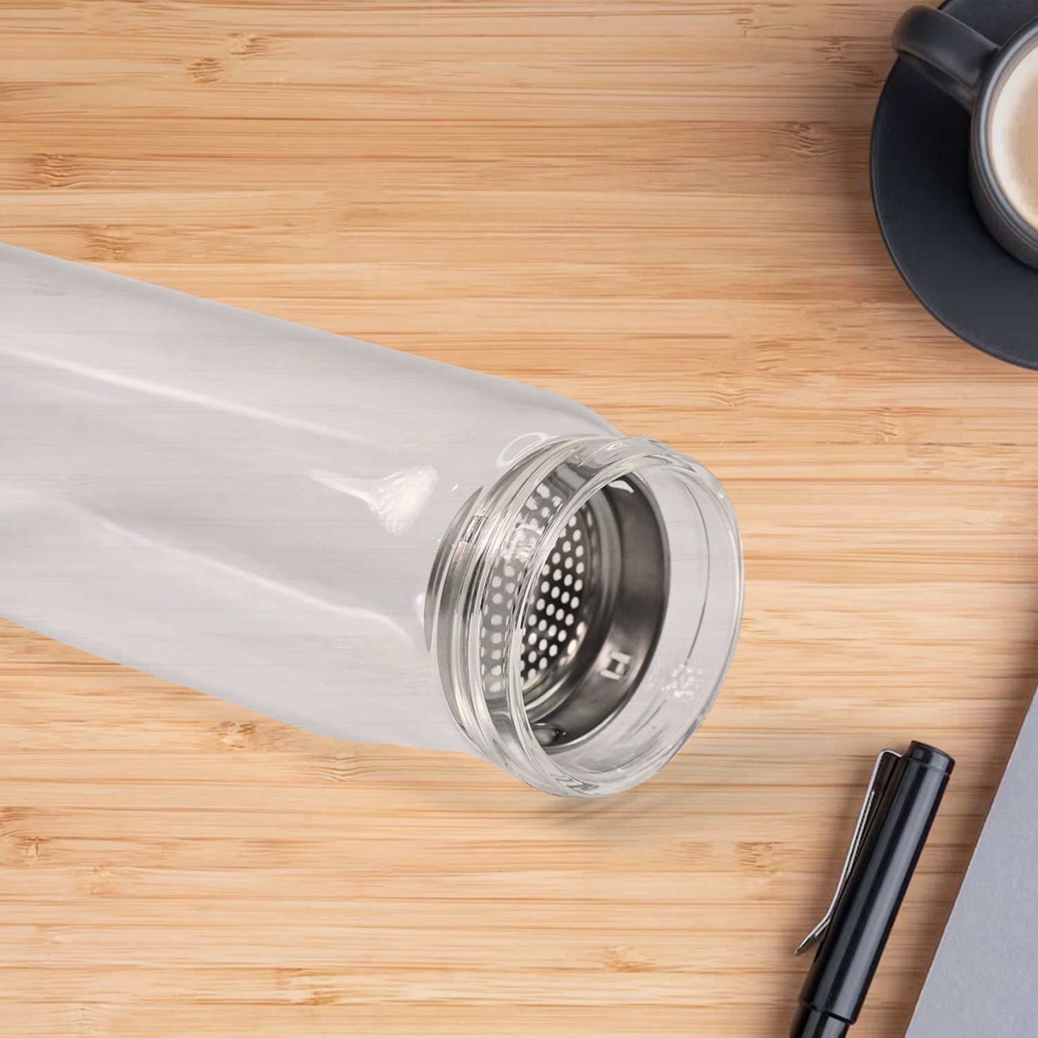 Outdoor sport Glass water bottle With Steel Lid / 500 ML Approx)