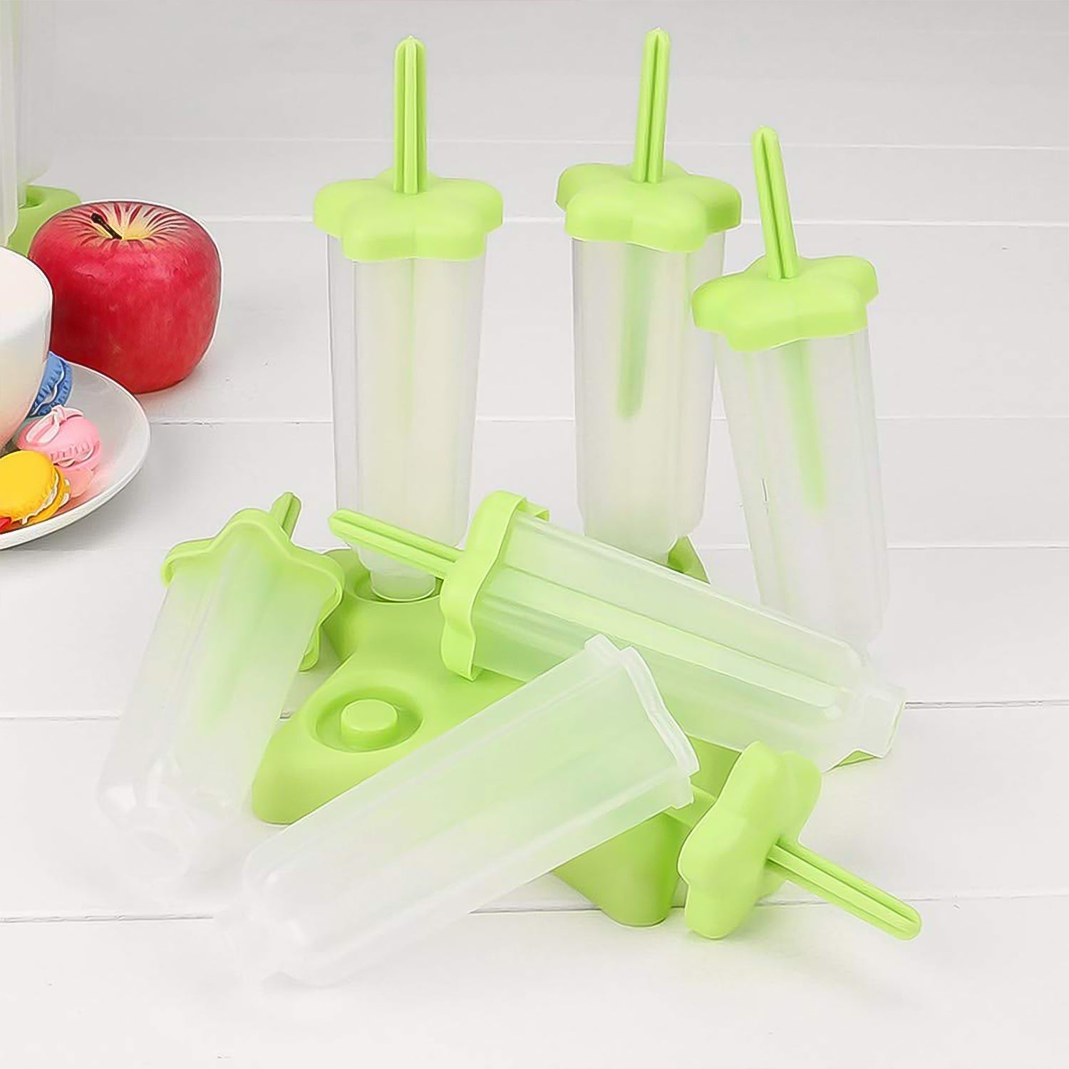 Plastic Ice Cream Molds with Lid (1 Set / 6 Pc)