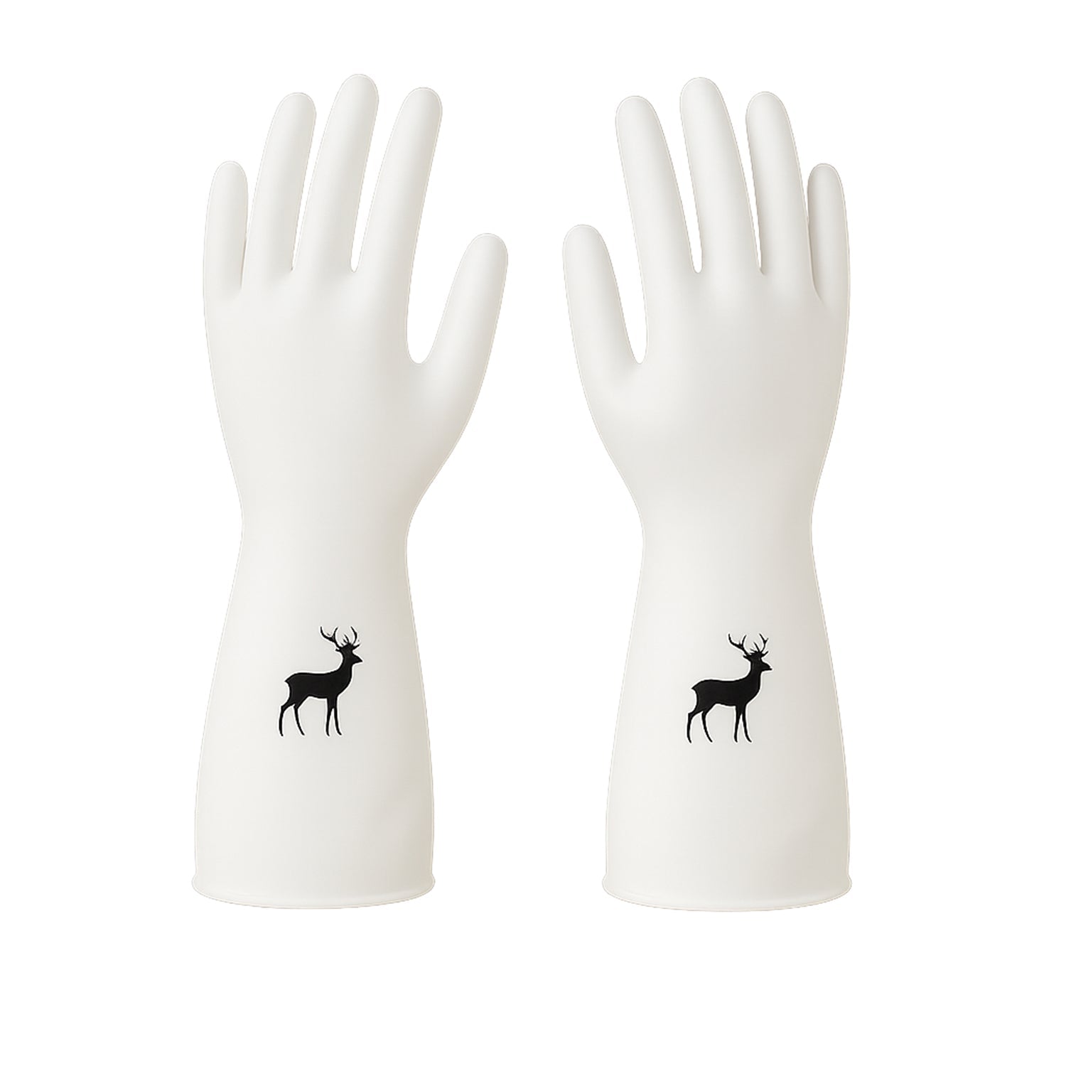 Reusable Deer Print Rubber Cleaning Gloves (1 Pair )