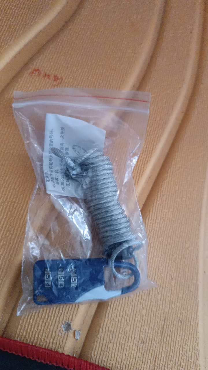 Anti-theft Dial Lock, Padlock, 3-Digit, Built-In Wire (1 Pc)