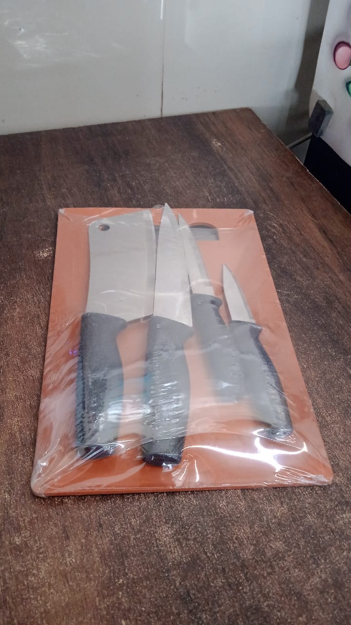 Chopping Board with Knife Set (Pack of 5)