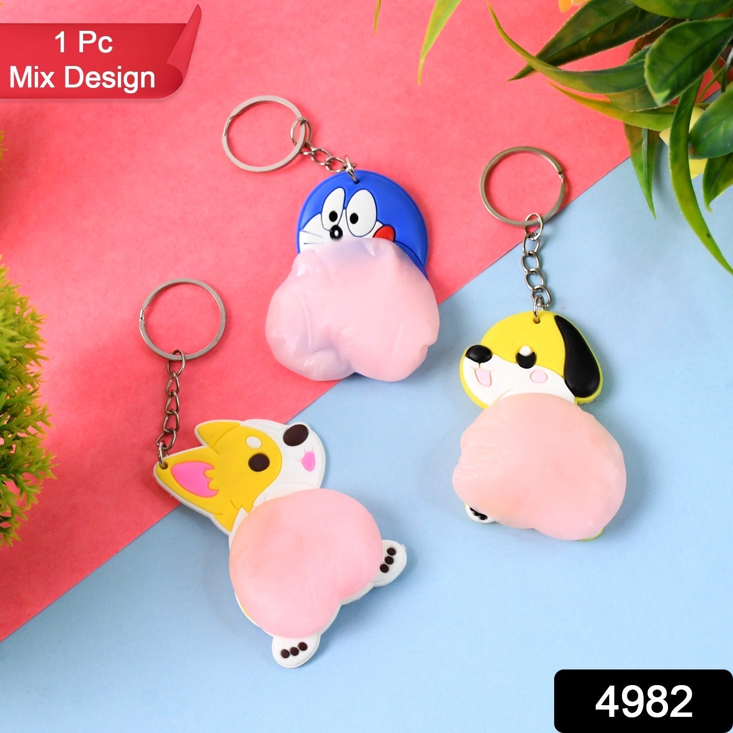 Cartoon Animal Keychain (1 Pc / Mix Design)