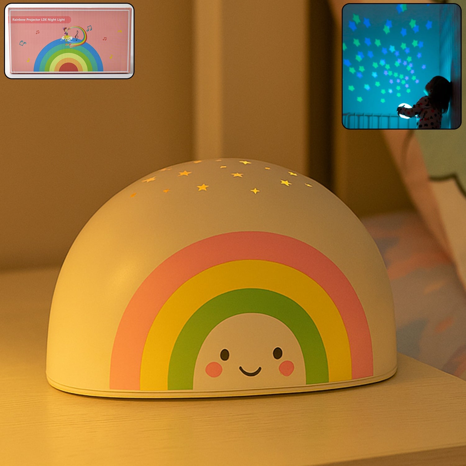Rainbow projector LED Night Light for Kids (1 Pc)