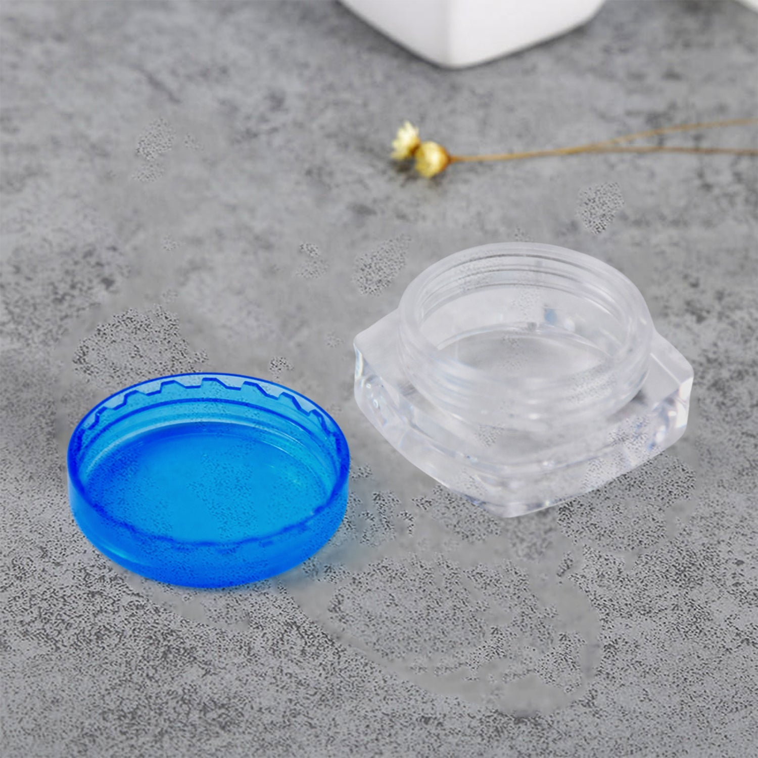 Plastic Empty Round Makeup Jar Pot Travel Cream Powder Cosmetic Container (1 Pc)