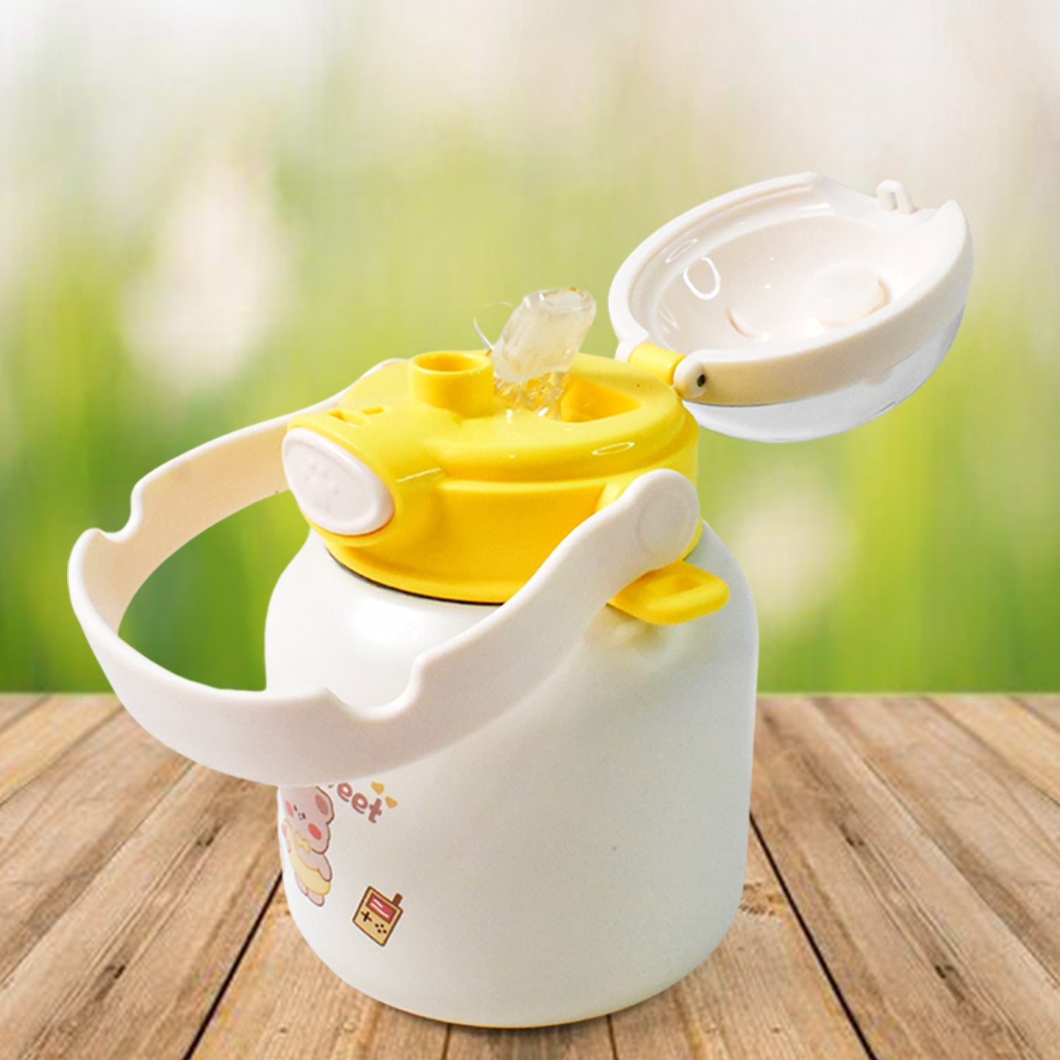 Stainless Steel Kltten / Bottle Vacuum Insulated Cup With Handle & Strap (700 ML)