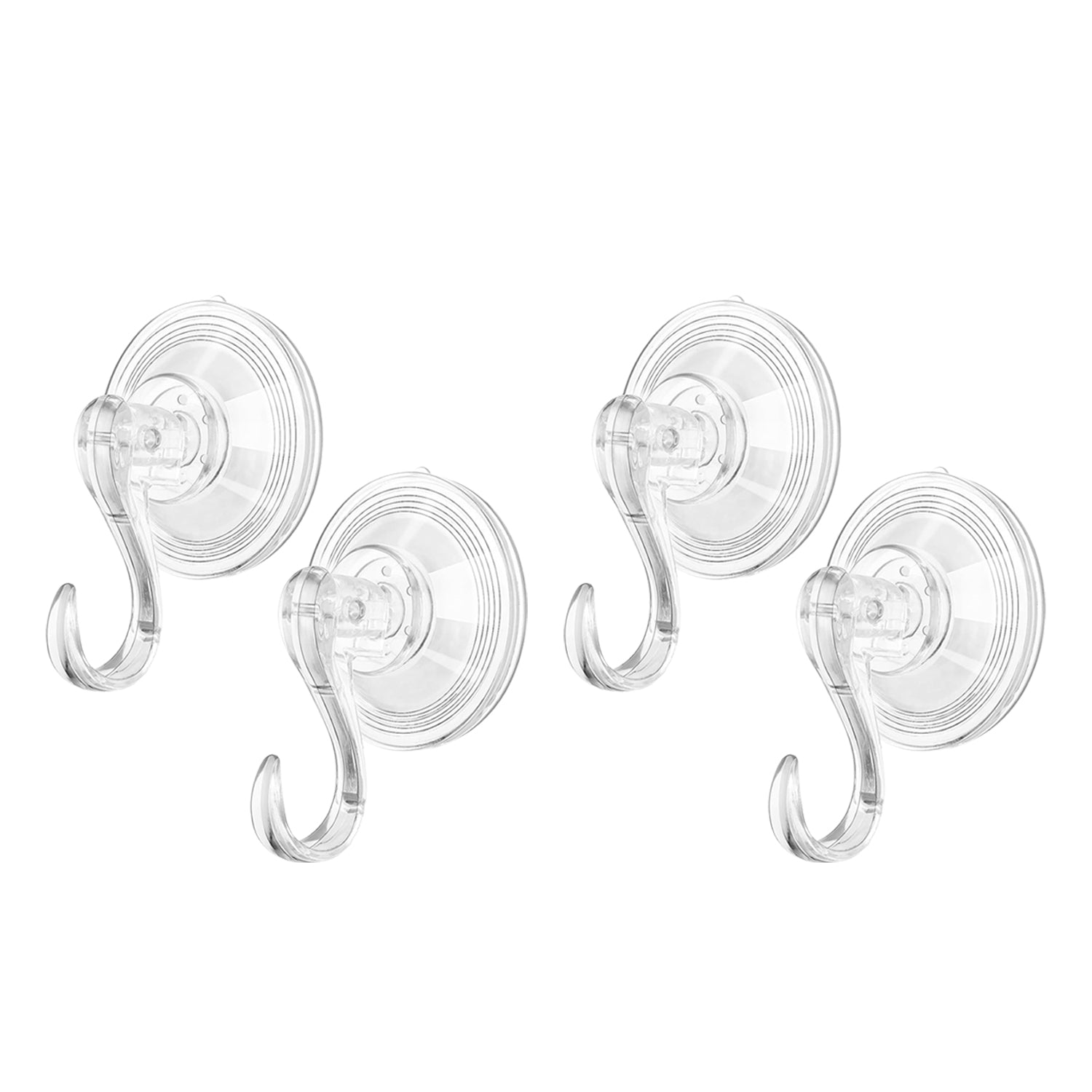 Plastic Suction Cup Hooks (4 Pcs Set)