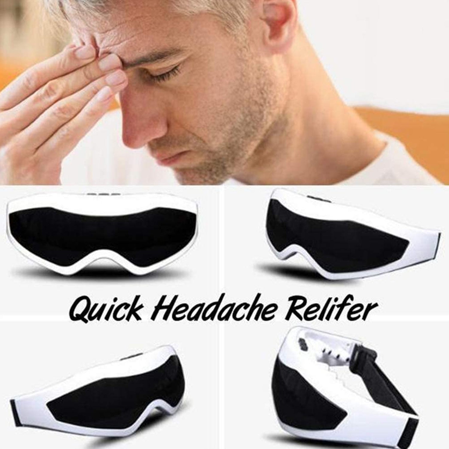 Electric Eye Massager with Heat, Vibration & Air Pressure (1 Pc)