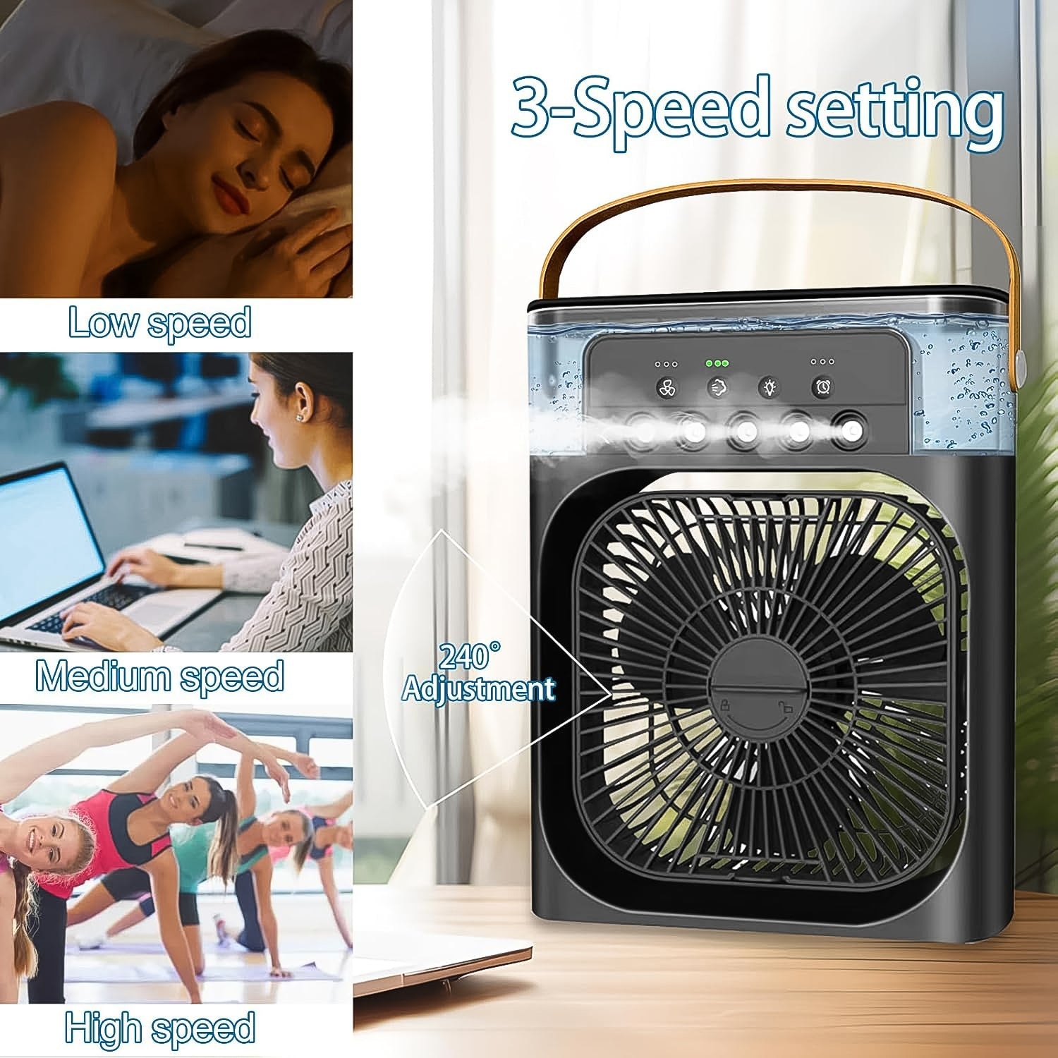 Portable USB Rechargeable Mini Cooling Fan (1 Pc)