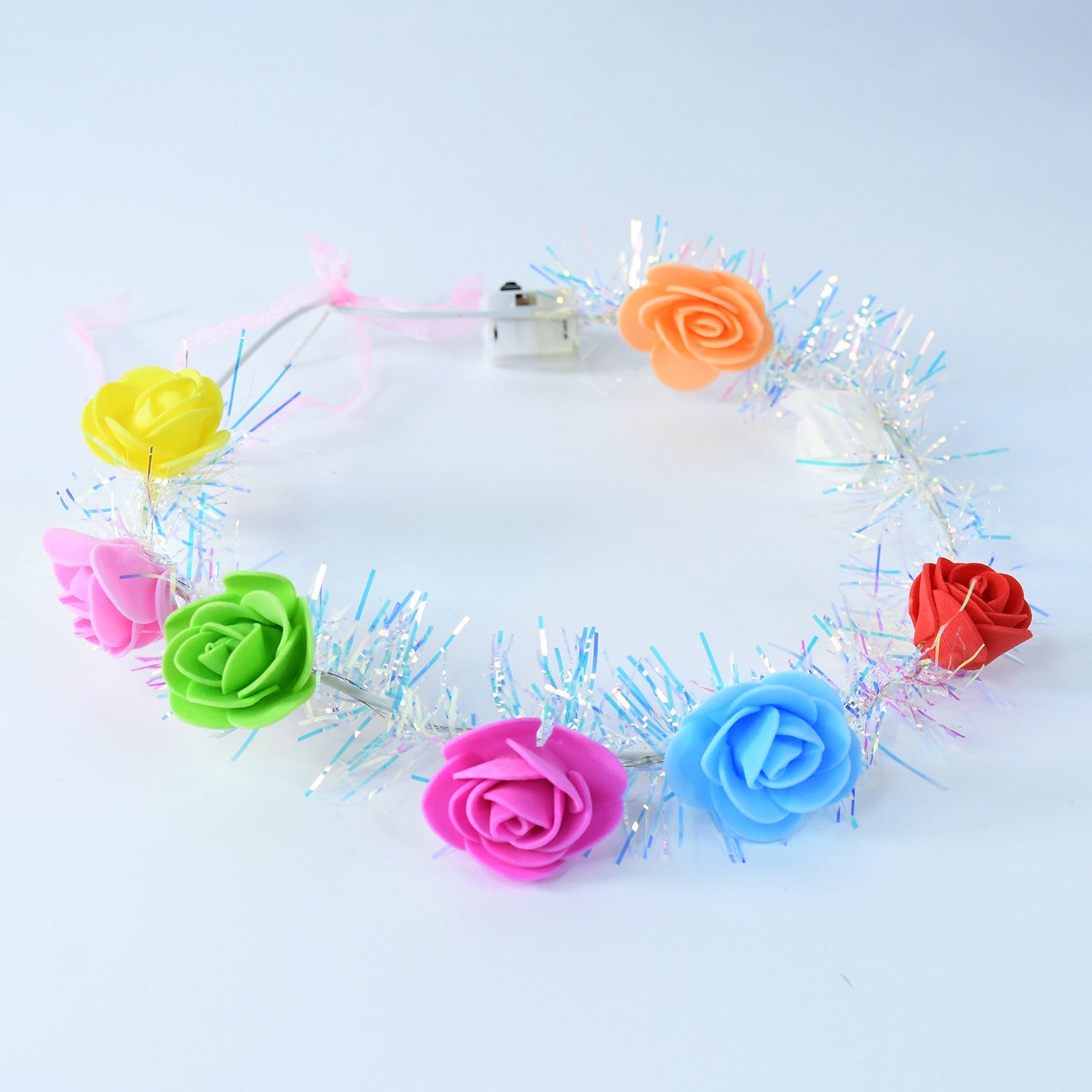 LED Flower Crown Headband – Multicolor Light-Up (1 Pc), Hair accessories