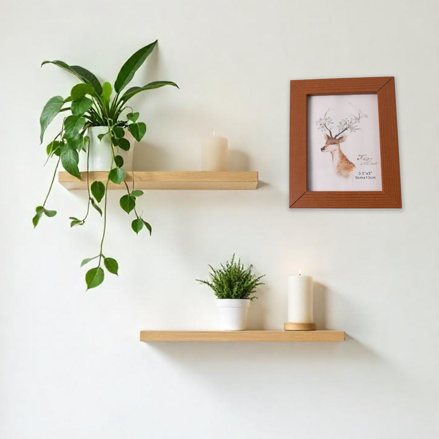 Creative Solid Wooden Photo Frame (Mix Design &amp; Size / 1 Pc)