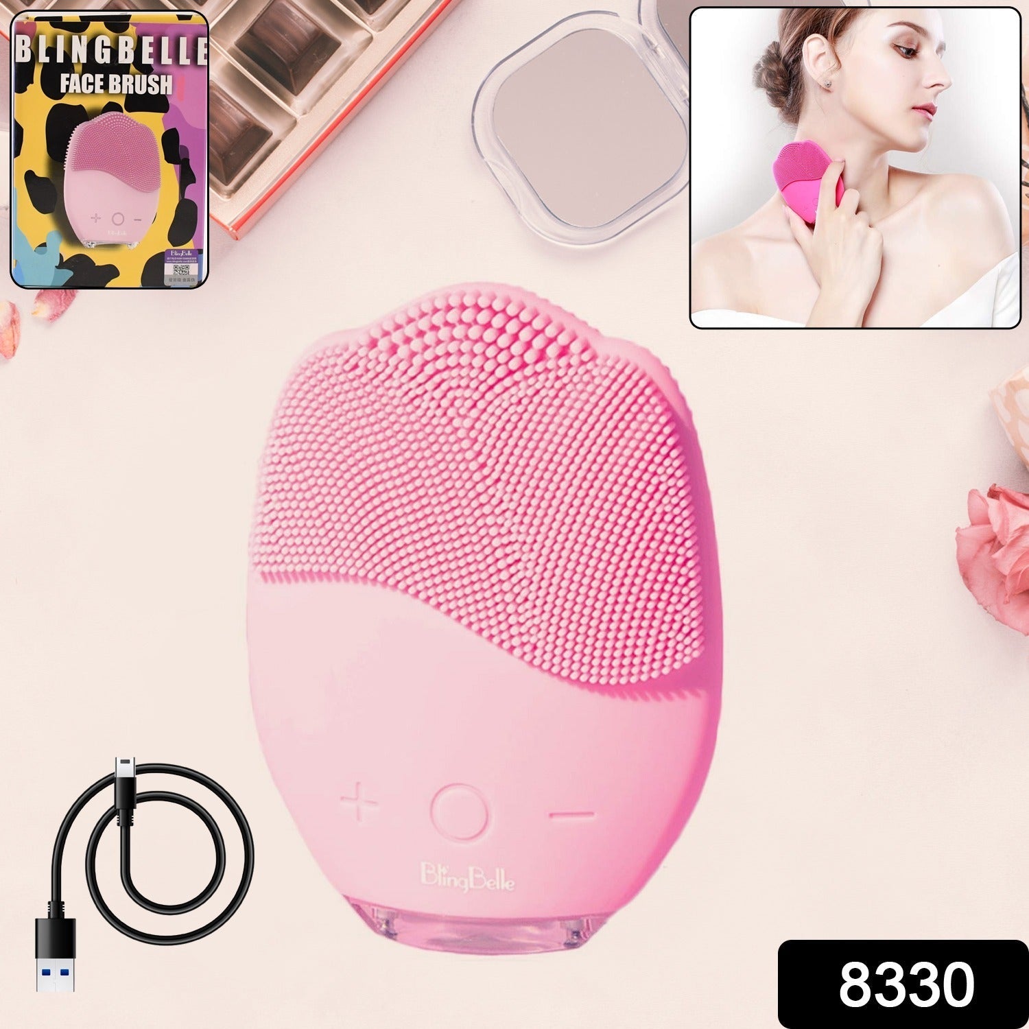 Rechargeable Sonic Silicone Face Cleansing Brush