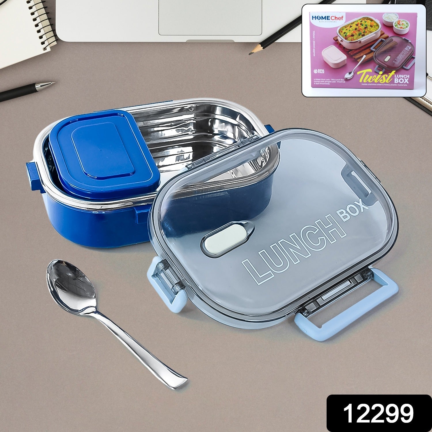 Home Chef Premium Airtight Steel Lunch Box