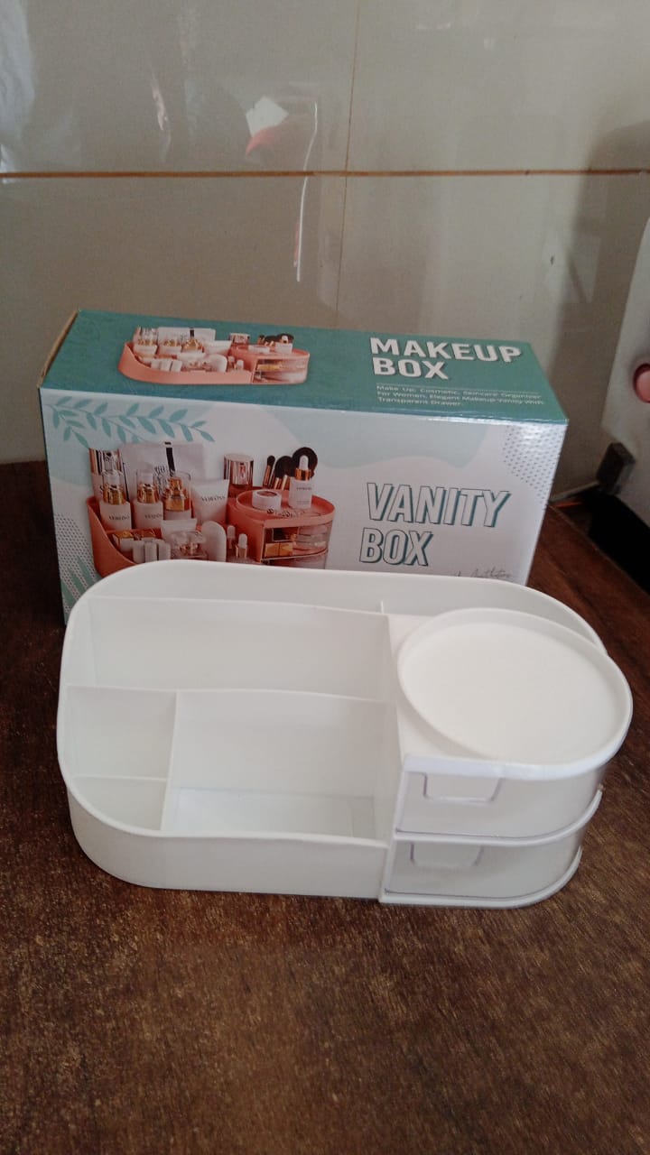 Multi-Functional Plastic Vanity Storage Box